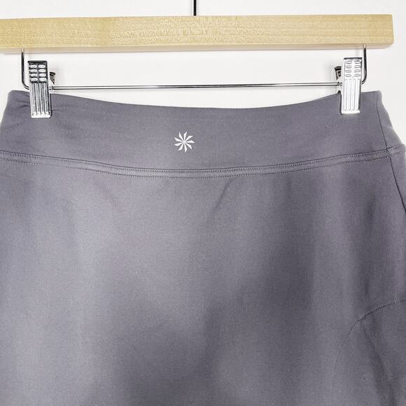 Athleta XSmall XS Gray Sweet Sport Activewear Skort Liner Shorts Stretch Knit - Picture 6 of 10